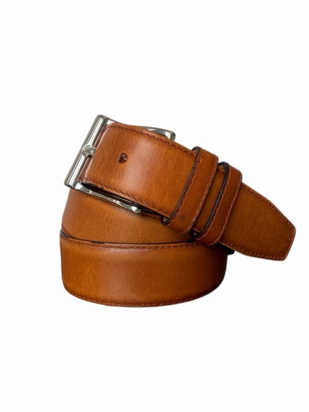 Meermin Men's Brown Tan Leather Belt Spain 36"